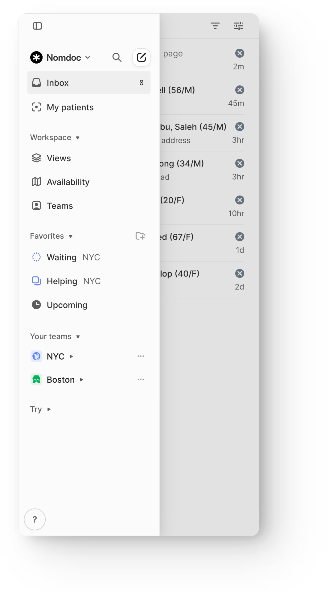 Nomdoc Sidebar